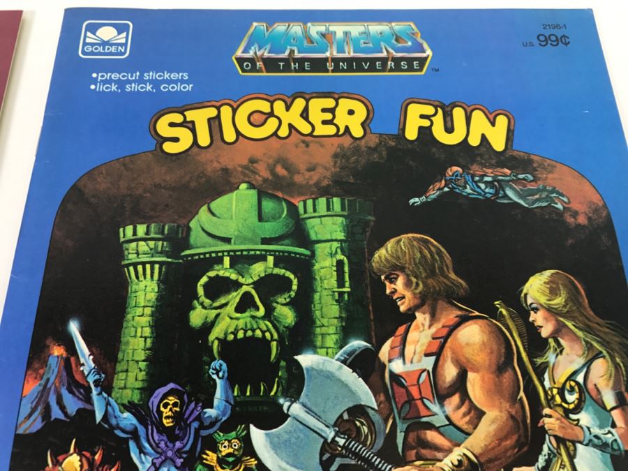(2) Masters Of The Universe Sticker Fun Books Mattel 1982 1983 New Old Stock [Photo 8]