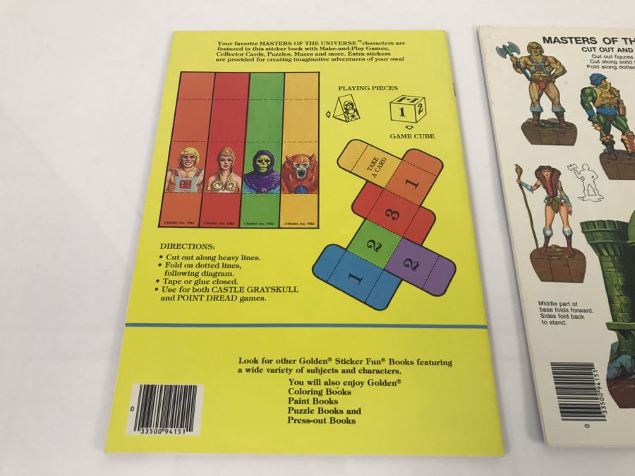 (2) Masters Of The Universe Sticker Fun Books Mattel 1982 1983 New Old Stock [Photo 13]