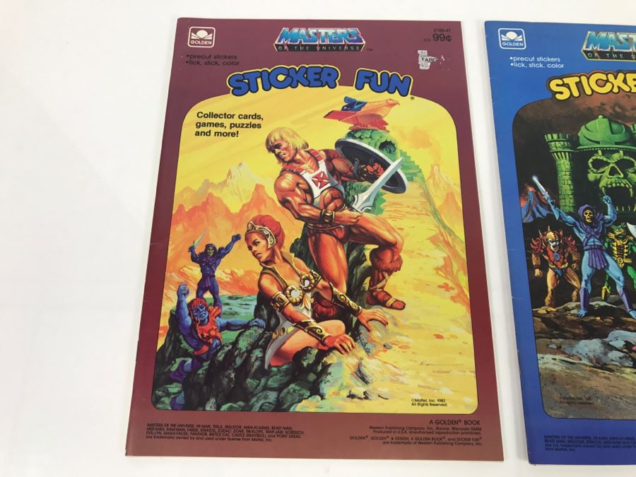 (2) Masters Of The Universe Sticker Fun Books Mattel 1982 1983 New Old Stock [Photo 2]