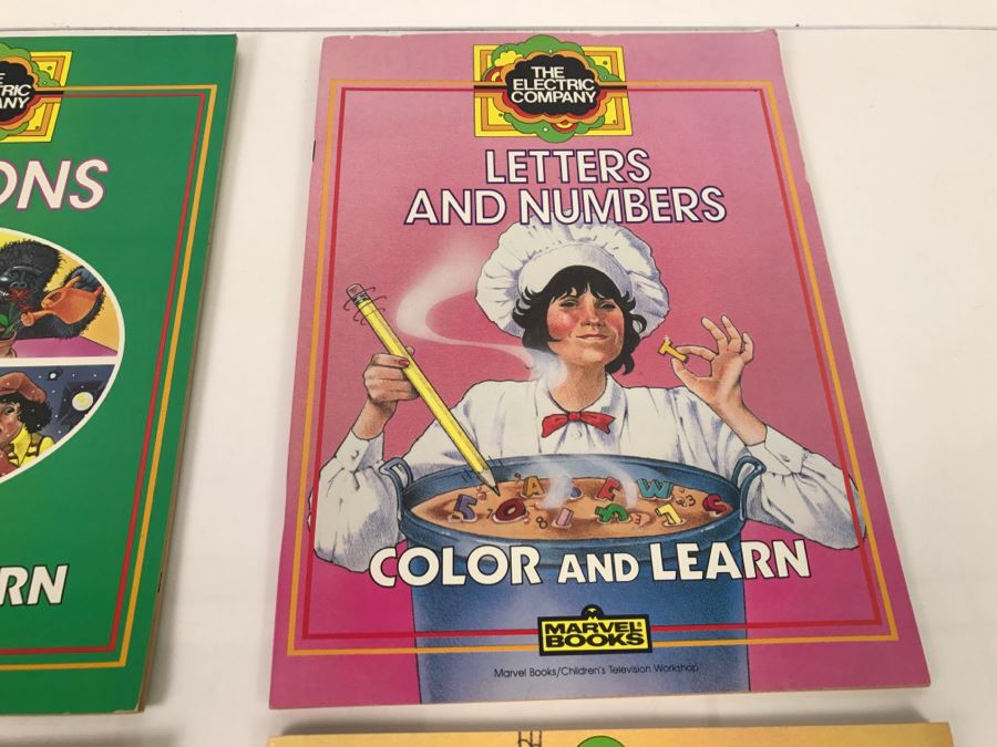 (4) The Electric Company Color And Learn Books Marvel Books 1984 New Old Stock [Photo 7]