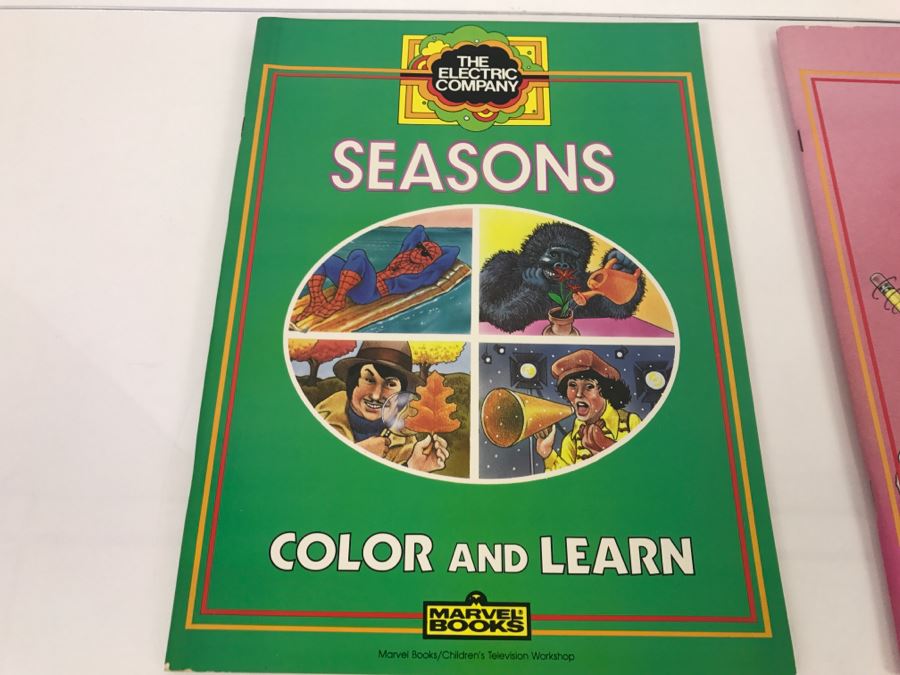 (4) The Electric Company Color And Learn Books Marvel Books 1984 New Old Stock [Photo 5]