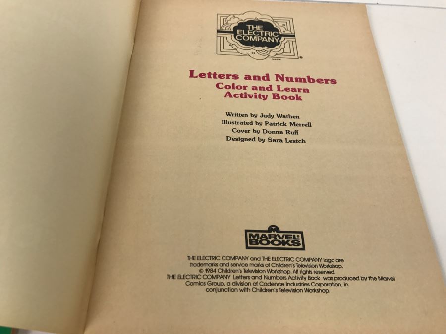 (4) The Electric Company Color And Learn Books Marvel Books 1984 New Old Stock [Photo 12]