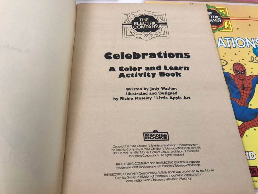 (4) The Electric Company Color And Learn Books Marvel Books 1984 New Old Stock [Photo 9]