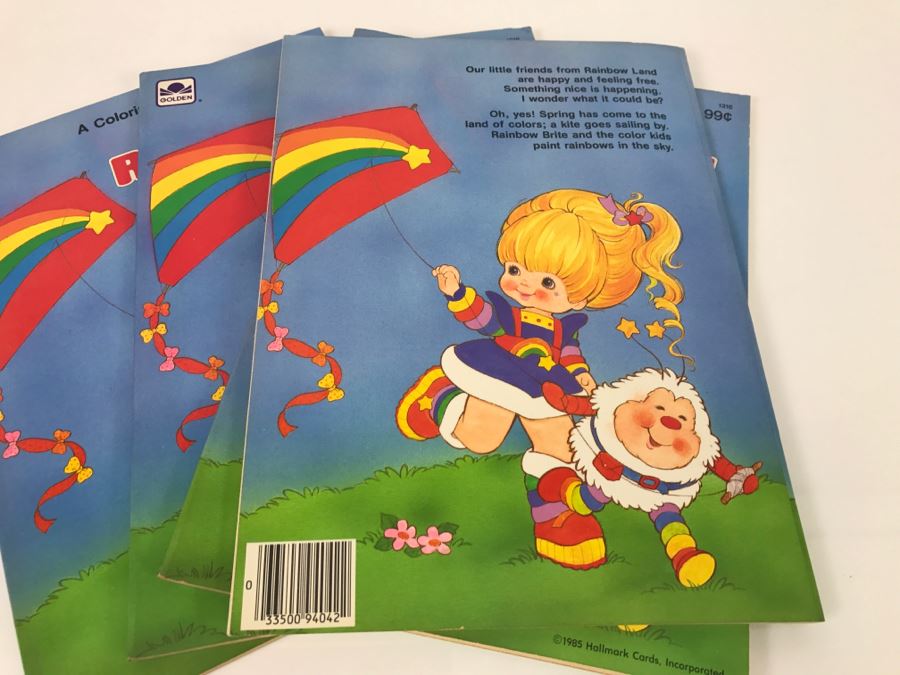(4) Rainbow Brite Coloring Books 1985 New Old Stock [Photo 4]