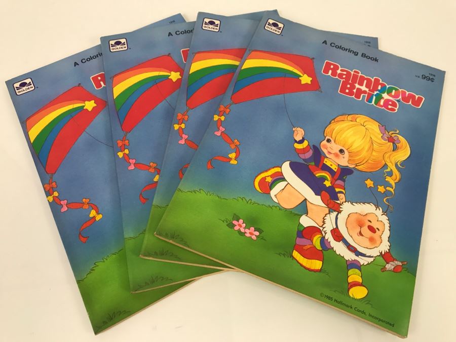 (4) Rainbow Brite Coloring Books 1985 New Old Stock [Photo 1]
