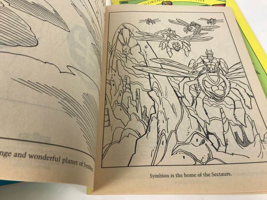 (4) Sectaurs Warriors Of Symbion Coloring Books 1985 Marvel Books New Old Stock [Photo 14]