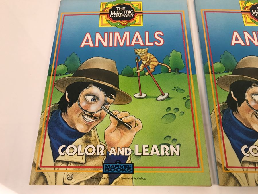 (4) The Electric Company Color And Learn Books Marvel Books 1984 New Old Stock [Photo 2]
