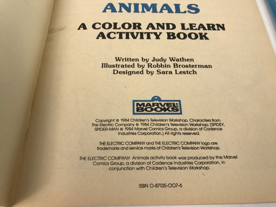 (4) The Electric Company Color And Learn Books Marvel Books 1984 New Old Stock [Photo 10]
