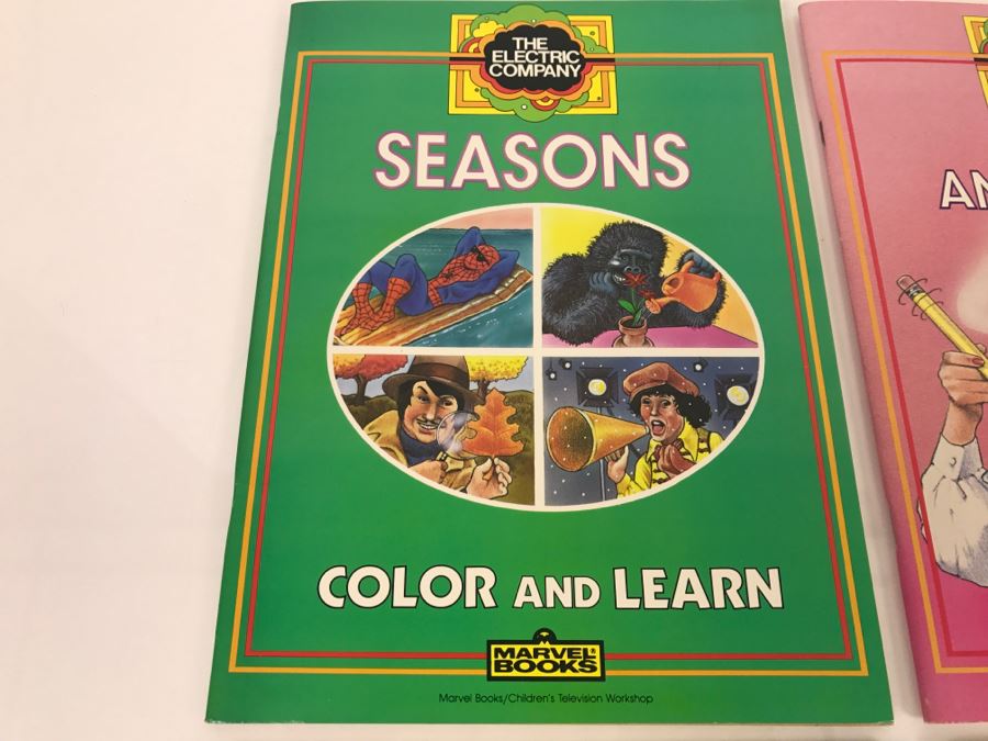 (4) The Electric Company Color And Learn Books Marvel Books 1984 New Old Stock [Photo 4]