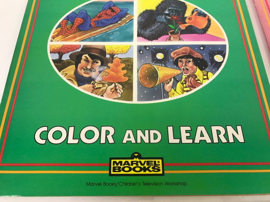 (4) The Electric Company Color And Learn Books Marvel Books 1984 New Old Stock [Photo 6]