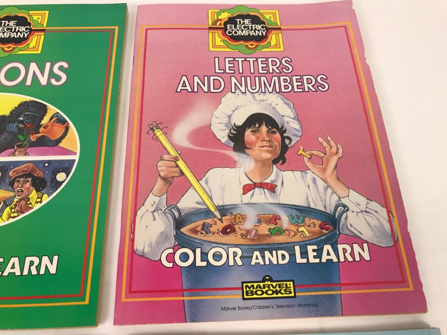 (4) The Electric Company Color And Learn Books Marvel Books 1984 New Old Stock [Photo 7]