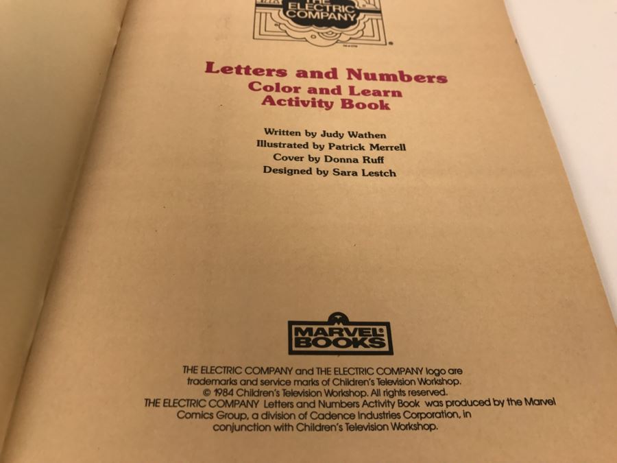 (4) The Electric Company Color And Learn Books Marvel Books 1984 New Old Stock [Photo 11]