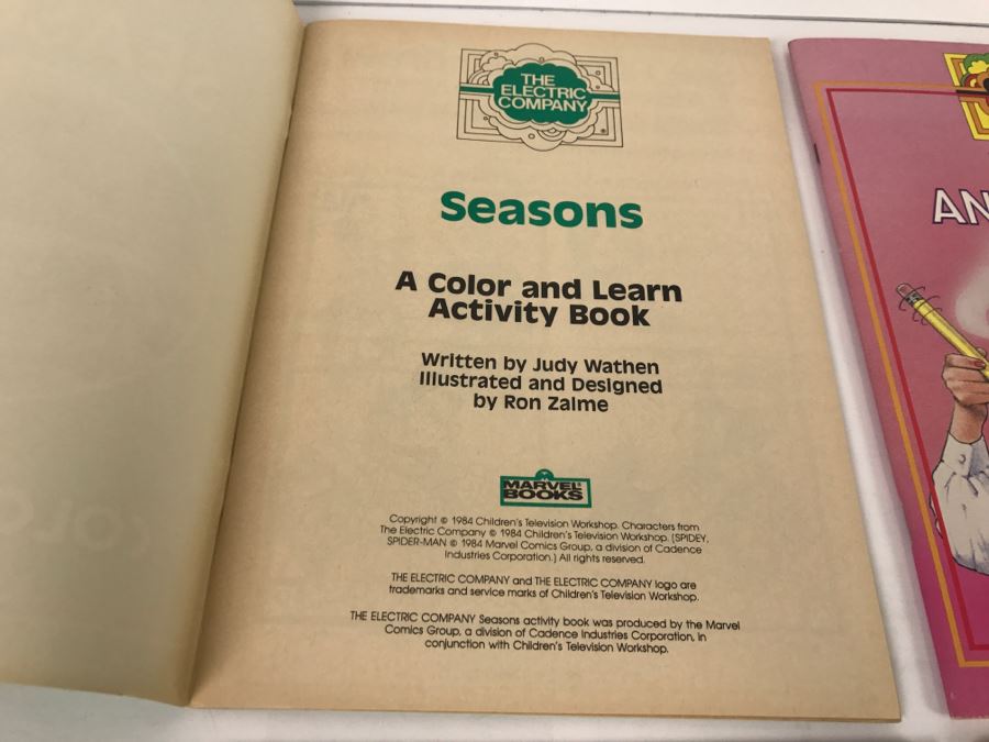 (4) The Electric Company Color And Learn Books Marvel Books 1984 New Old Stock [Photo 8]