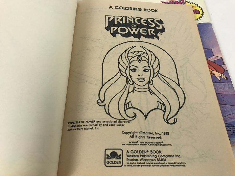(4) Princess Of Power Coloring Books Mattel 1985 New Old Stock [Photo 7]