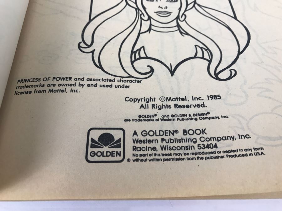 (4) Princess Of Power Coloring Books Mattel 1985 New Old Stock [Photo 8]