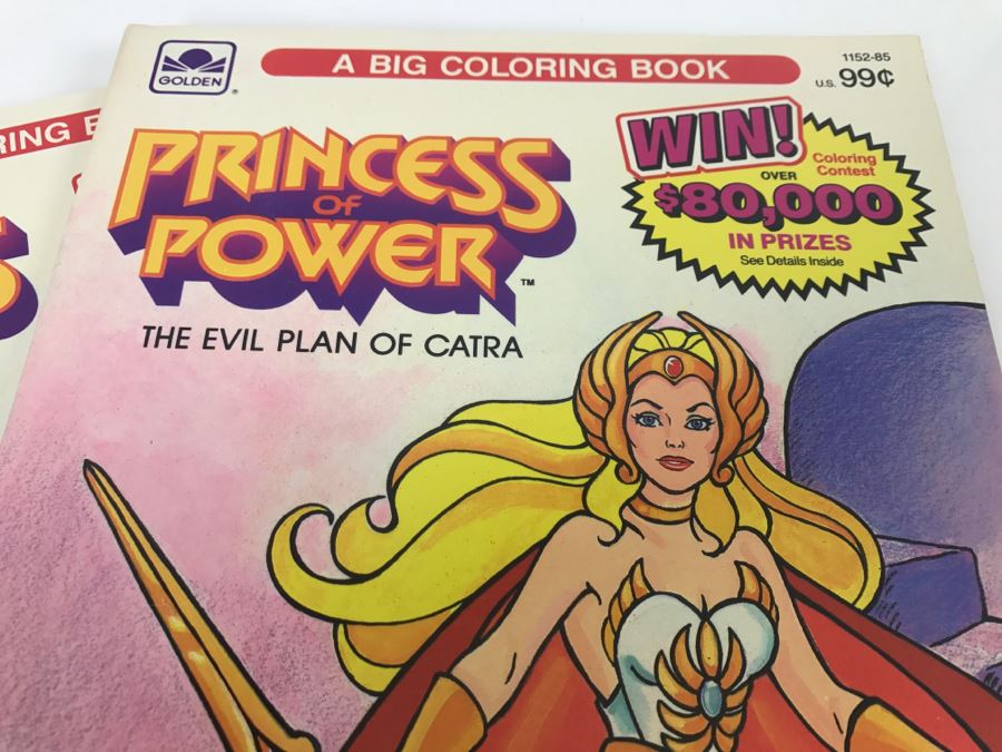 (4) Princess Of Power Coloring Books Mattel 1985 New Old Stock [Photo 3]