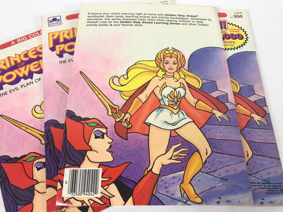 (4) Princess Of Power Coloring Books Mattel 1985 New Old Stock [Photo 6]
