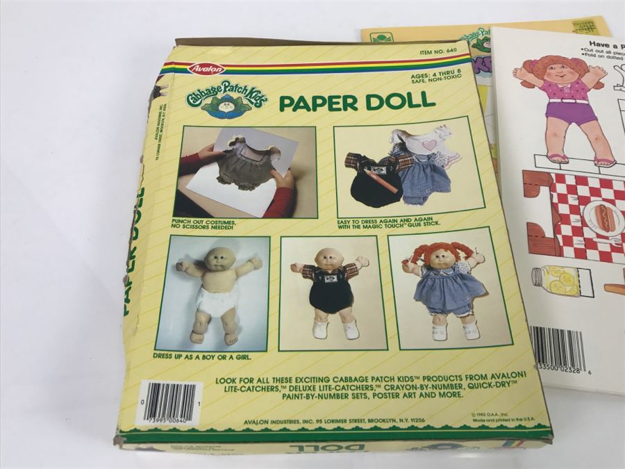 Cabbage Patch Kids Paper Doll And (2) Cabbage Patch Kids Sticker Fun New Old Stock [Photo 11]