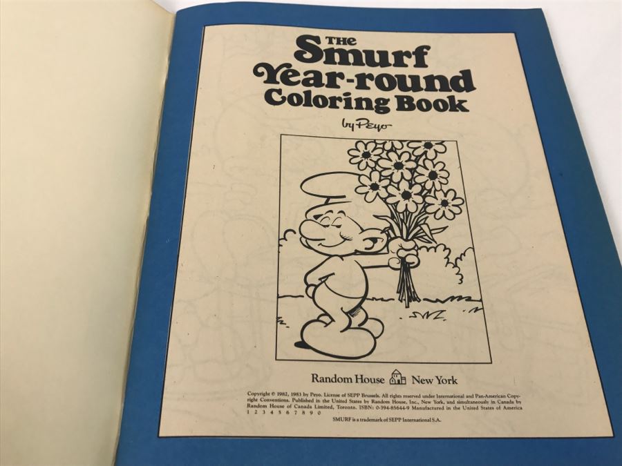 (3) Care Bears Book, Hugga Bunch First Edition Book, The Smurfs First Edition Coloring Book New Old Stock [Photo 17]
