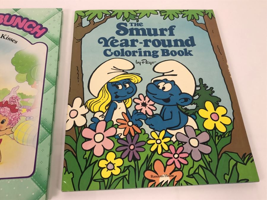 (3) Care Bears Book, Hugga Bunch First Edition Book, The Smurfs First Edition Coloring Book New Old Stock [Photo 8]