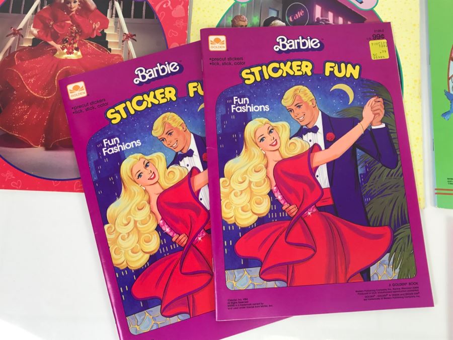 (8) Barbie Paper Dolls, Barbie Sticker Fun, Barbie Press-Out, Barbie Sticker Album New Old Stock [Photo 8]