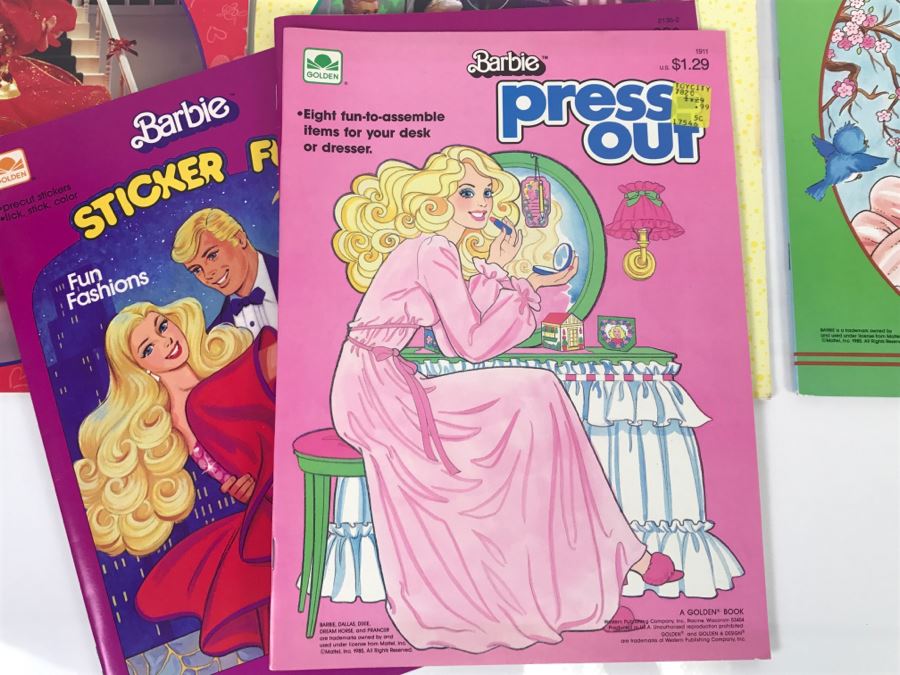 (8) Barbie Paper Dolls, Barbie Sticker Fun, Barbie Press-Out, Barbie Sticker Album New Old Stock [Photo 11]