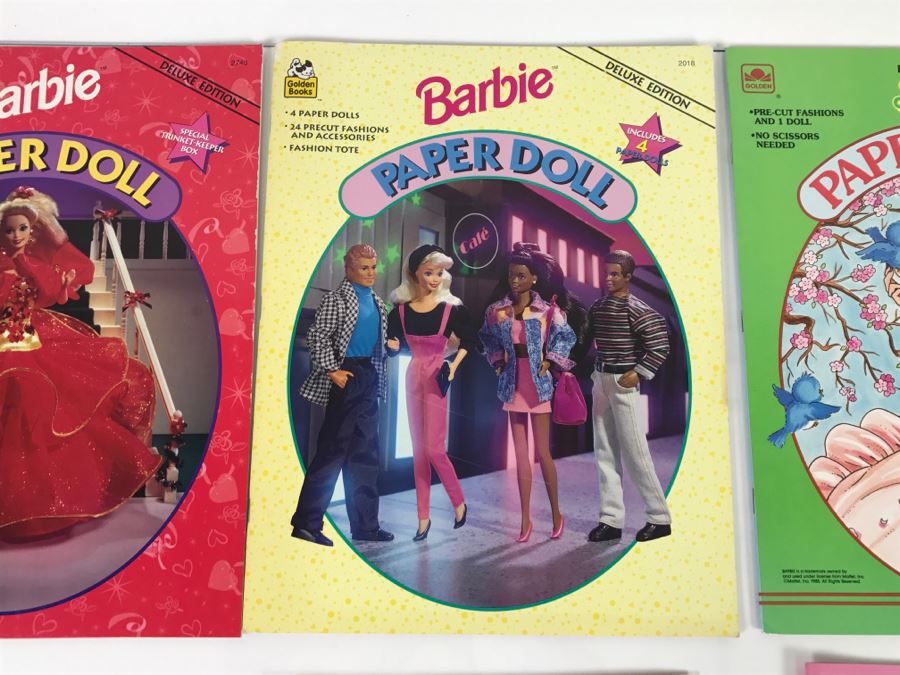 (8) Barbie Paper Dolls, Barbie Sticker Fun, Barbie Press-Out, Barbie Sticker Album New Old Stock [Photo 6]