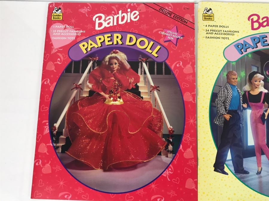(8) Barbie Paper Dolls, Barbie Sticker Fun, Barbie Press-Out, Barbie Sticker Album New Old Stock [Photo 7]