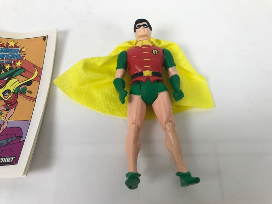 Vintage DC 1984 Kenner Robin Action Figure With Robin Super Powers Comic Book [Photo 3]