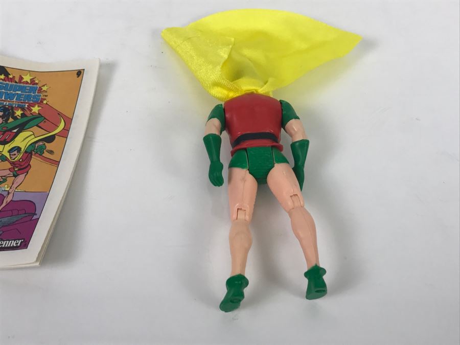 Vintage DC 1984 Kenner Robin Action Figure With Robin Super Powers Comic Book [Photo 7]