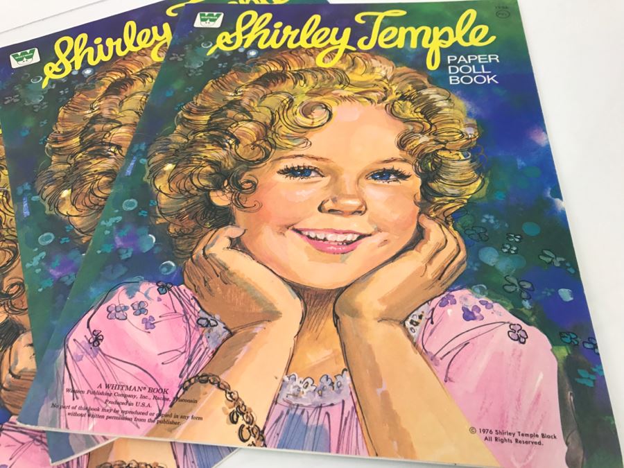 (3) Vintage 1976 Shirley Temple Paper Doll Books New Old Stock