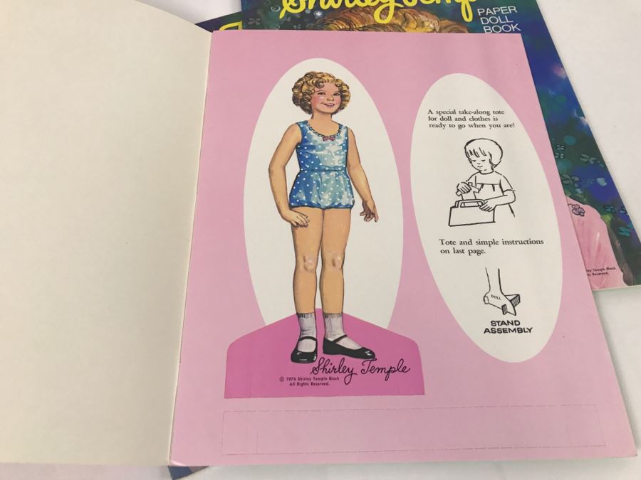 (3) Vintage 1976 Shirley Temple Paper Doll Books New Old Stock [Photo 5]