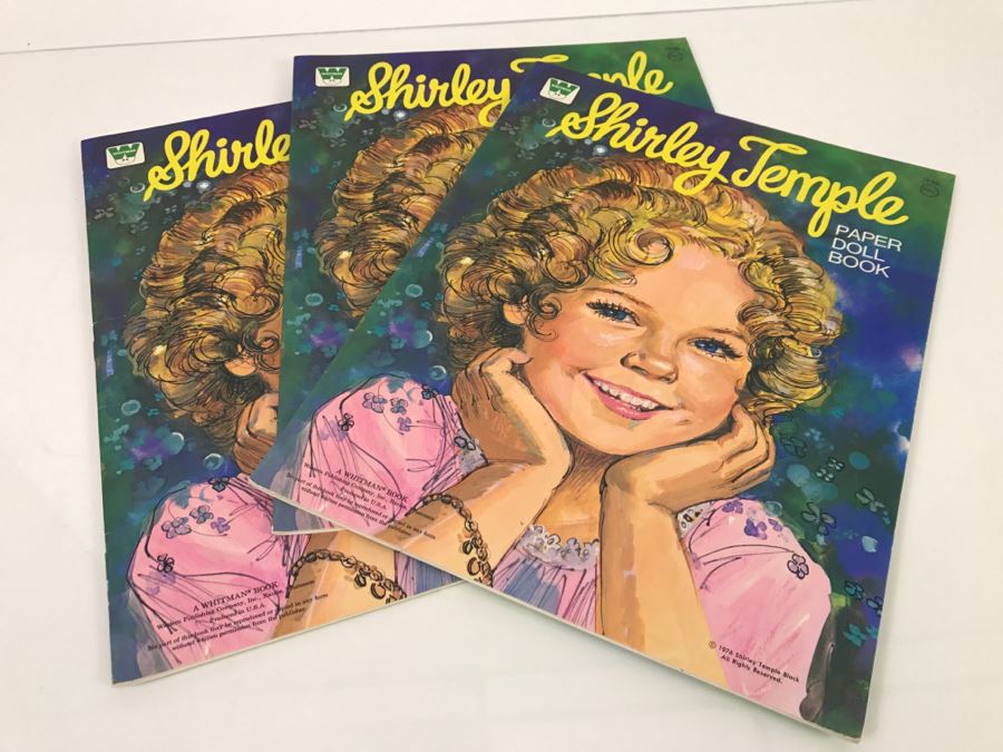 (3) Vintage 1976 Shirley Temple Paper Doll Books New Old Stock [Photo 1]