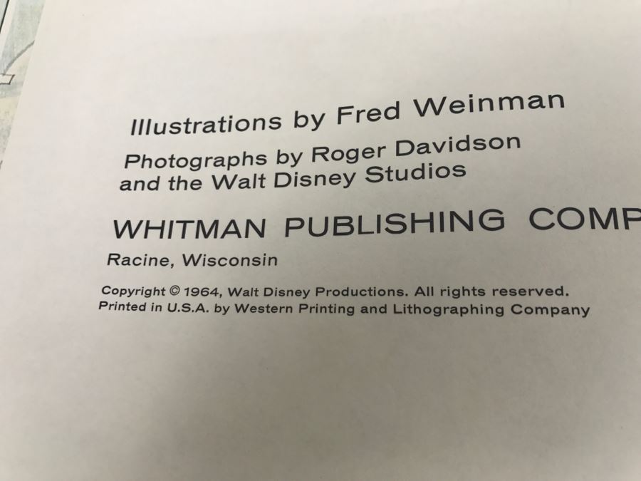 Vintage 1964 Disneyland Whitman Giant Tell-A-Tale Book Walt Disney Productions [Photo 9]