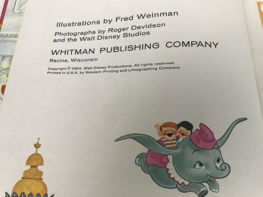 Vintage 1964 Disneyland Whitman Giant Tell-A-Tale Book Walt Disney Productions [Photo 8]