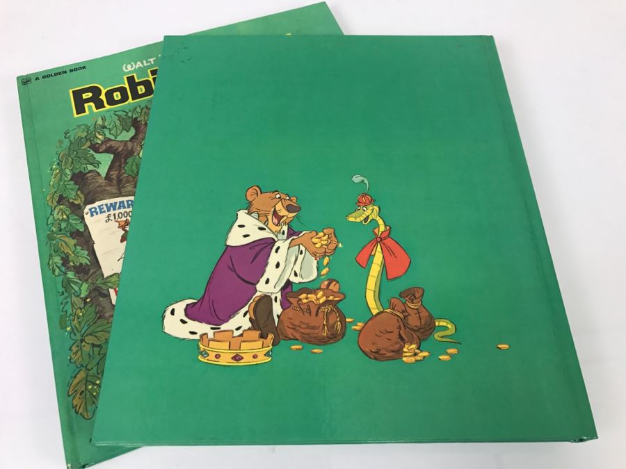 (2) Vintage 1973 Walt Disney Productions Robin Hood Book From Motion Picture Robin Hood  [Photo 4]