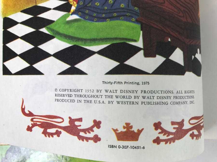 (6) Vintage 1975 Walt Disney Books Cinderella, Pinocchio, Alice In Wonderland, Winnie-The-Pooh, Snow White And The Seven Dwarfs, Bambi Big Golden Books [Photo 13]