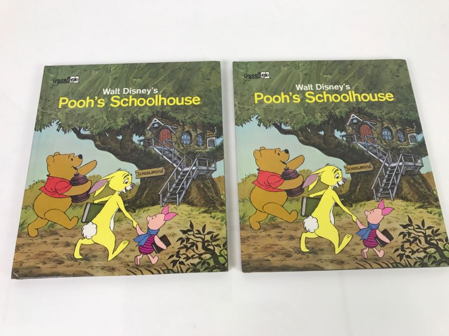 Pair Of Vintage 1978 Walt Disney's Pooh's Schoolhouse Books [Photo 1]