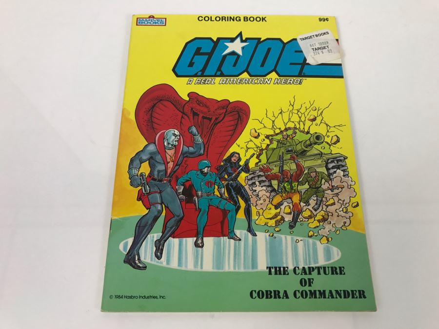 Vintage G.I. Joe The Capture Of Cobra Commander Marvel Books Coloring Book 1984 Hasbro New Old Stock [Photo 1]