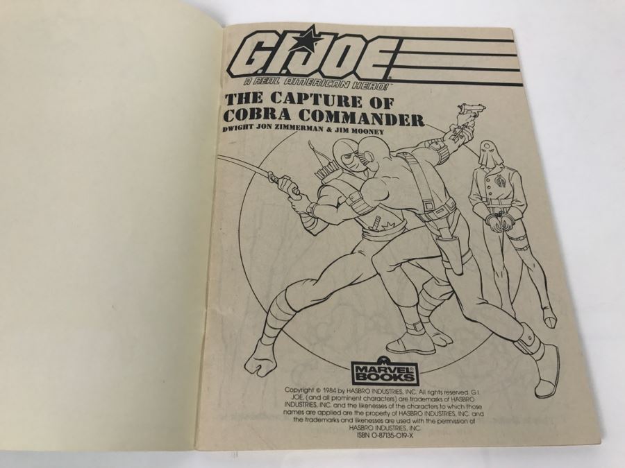 Vintage G.I. Joe The Capture Of Cobra Commander Marvel Books Coloring Book 1984 Hasbro New Old Stock [Photo 6]