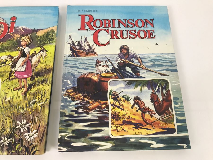Vintage 1975 Heidi And Robinson Crusoe Golden Books [Photo 2]