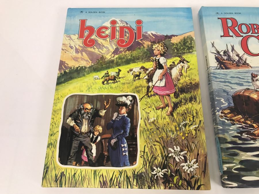 Vintage 1975 Heidi And Robinson Crusoe Golden Books [Photo 3]