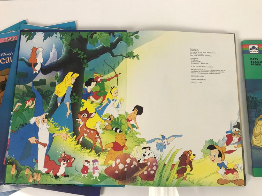 (5) Disney's Beauty And The Beast Sticker Books, First Edition Book And ...