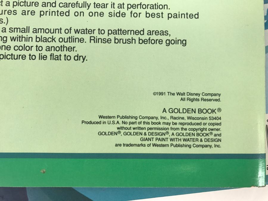 (5) Disney's Beauty And The Beast Sticker Books, First Edition Book And Giant Paint With Water Book New Old Stock [Photo 11]