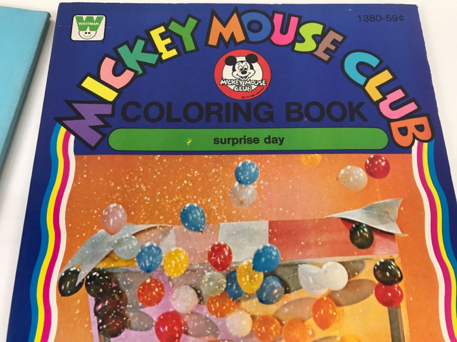 (2) Walt Disney Productions Snow White And The Seven Dwarfs Coloring Books And Mickey Mouse Club Coloring Book [Photo 3]