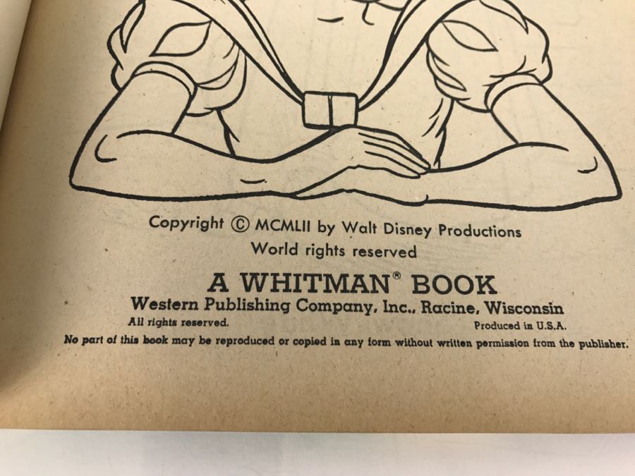 (2) Walt Disney Productions Snow White And The Seven Dwarfs Coloring Books And Mickey Mouse Club Coloring Book [Photo 10]