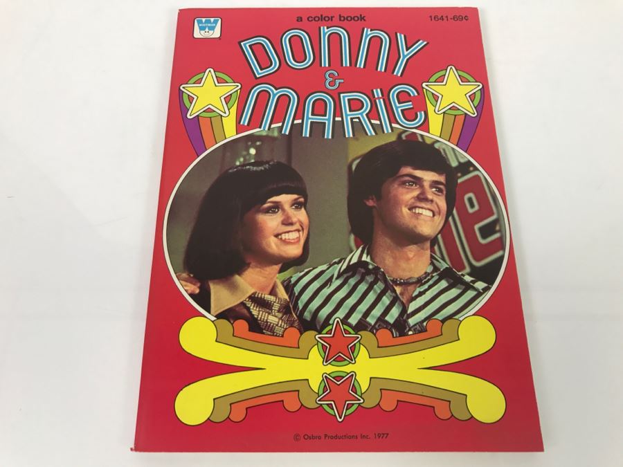 Vintage 1977 Donny & Marie Coloring Book New Old Stock