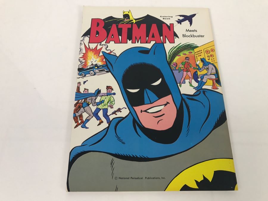 Vintage 1976 Batman Meets Blockbuster Coloring Book New Old Stock [Photo 4]