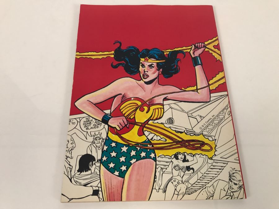 Vintage 1975 Wonder Woman Faces 'The Menace Of The Mole Men' Coloring Book DC Comics [Photo 4]