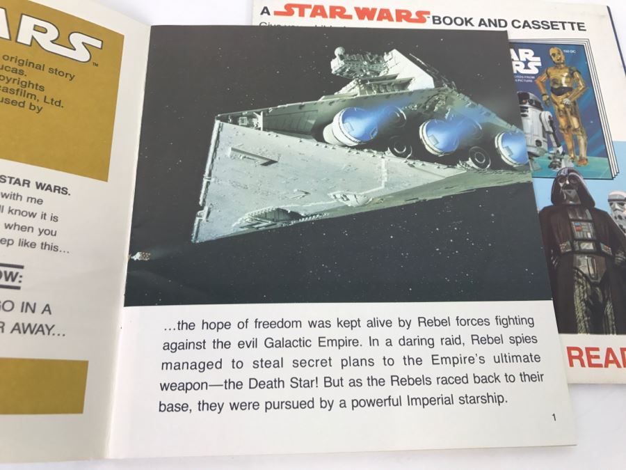 Vintage 1979 STAR WARS 24 Page Book And Vintage 1980 STAR WARS The Empire Strikes Back Book Without Cassettes [Photo 10]